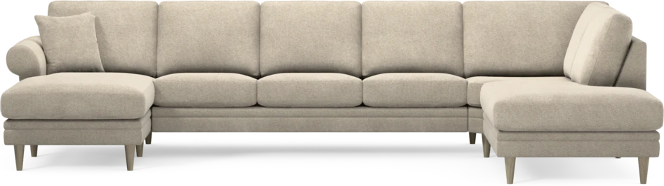 Eden - 3-sits soffa med schäslong vänster och divan höger - Beige