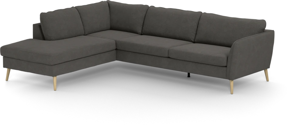County - 2,5-sits soffa med divan vänster - Brun