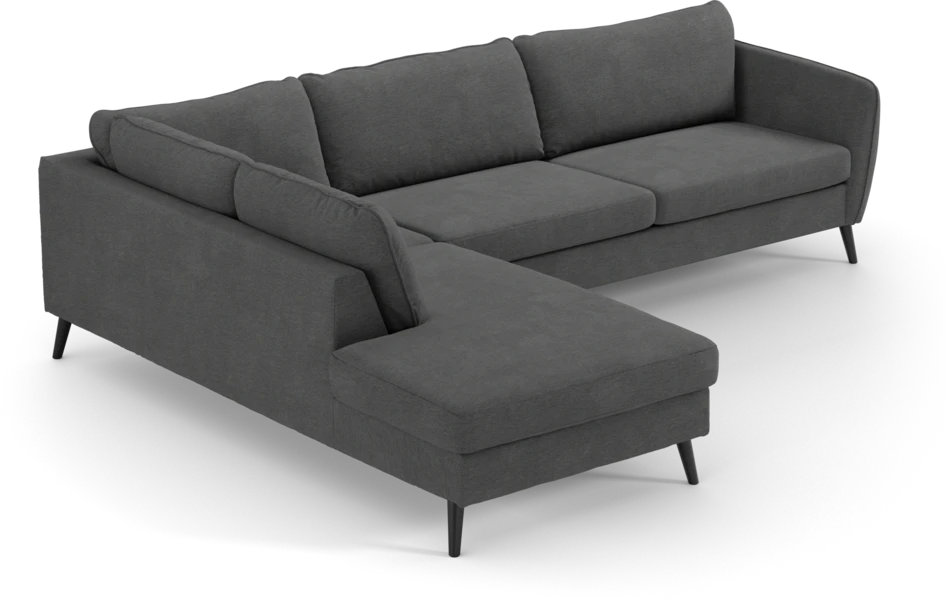 County - 2,5-sits soffa med divan vänster - Grå