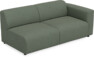 Ruby - 2-sits soffa med armstöd höger - Grön