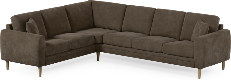 Eden - Hörnsoffa, 2+3-sits - Brun