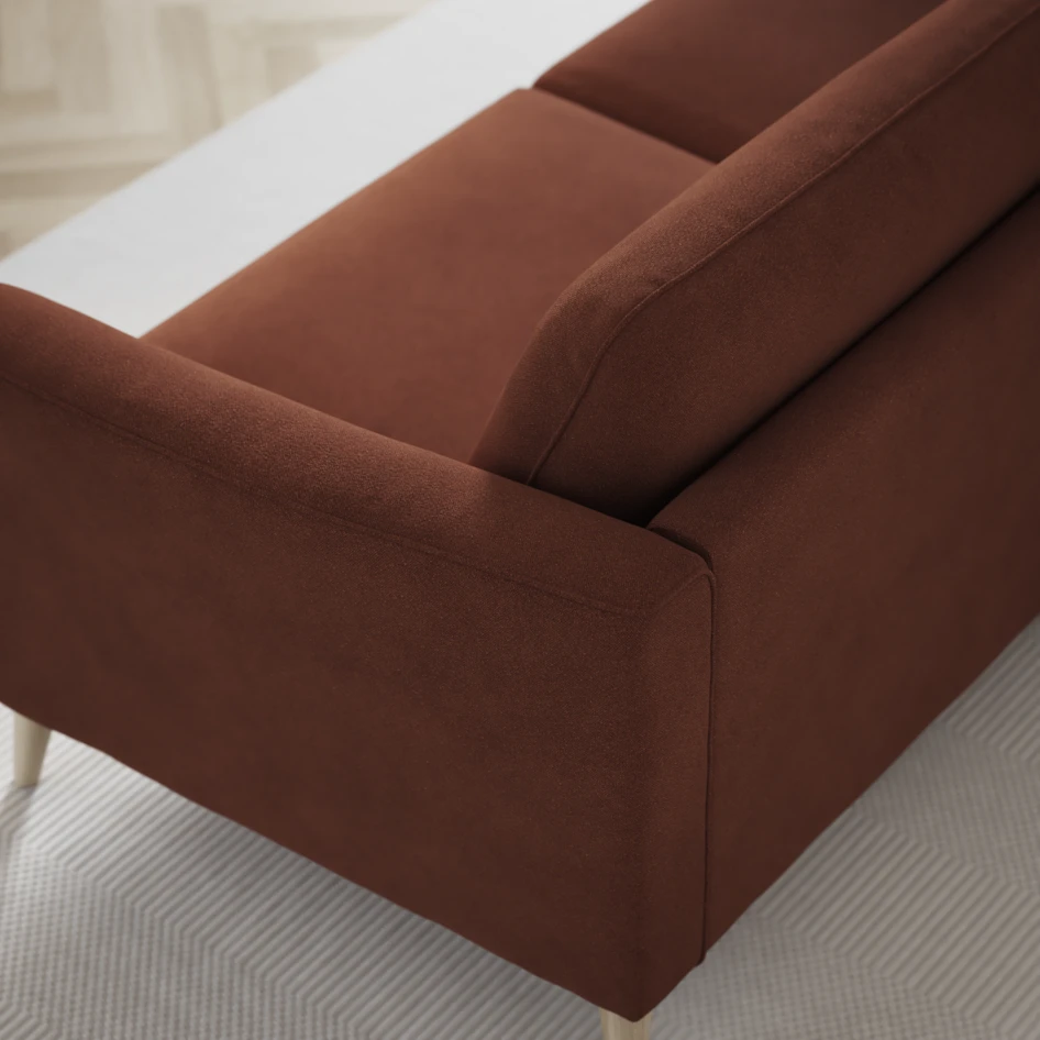 Bridge - 3-sits soffa med schäslong vänster och divan höger - Orange