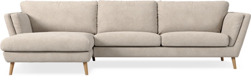 Madison Lux - 3-sits soffa med schäslong vänster - Vit