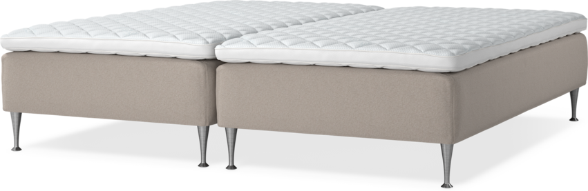 Delux Sense - Ramsäng, dubbelsäng med bäddmadrass - Beige