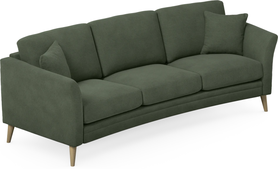 Eden - 3-sits soffa svängd - Grön