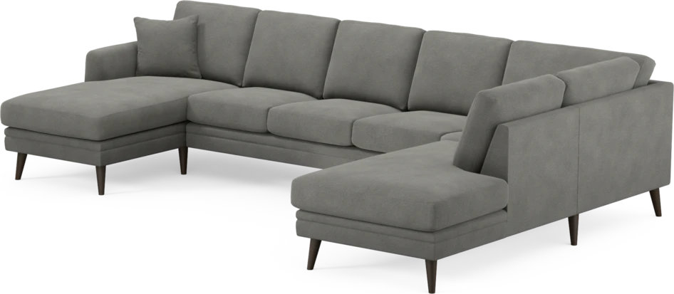 Eden - 3-sits soffa med schäslong vänster och divan höger - Grå