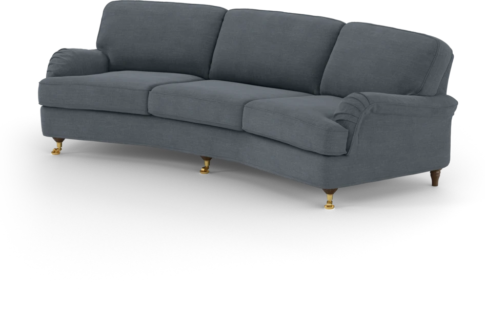 Oxford - 3-sits soffa svängd - Blå