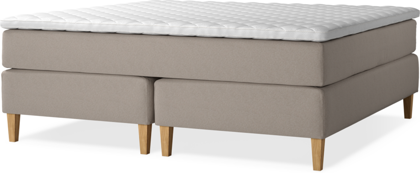 Delux Exclusive - Kontinentalsäng, dubbelsäng med bäddmadrass - Beige