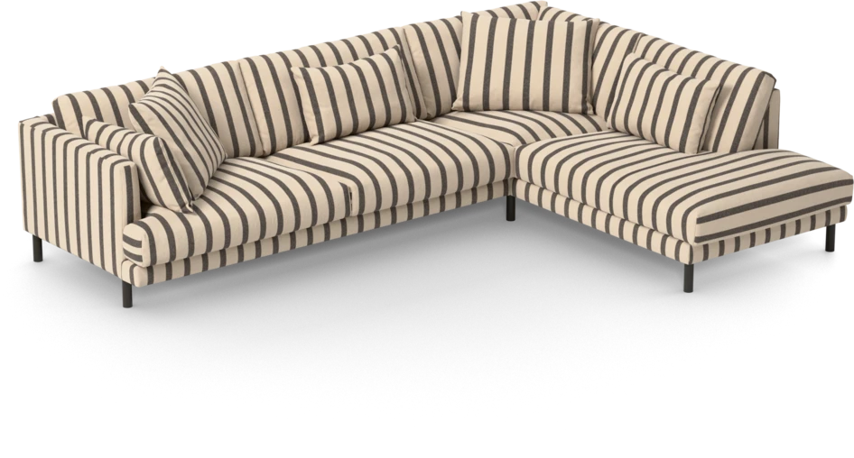 Harper - 3-sits soffa med divan höger - Flerfärgad