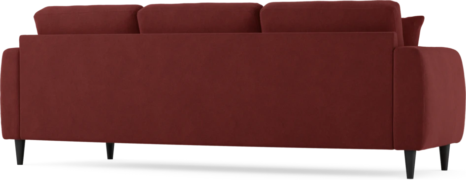 Eden - 3-sits soffa svängd - Röd