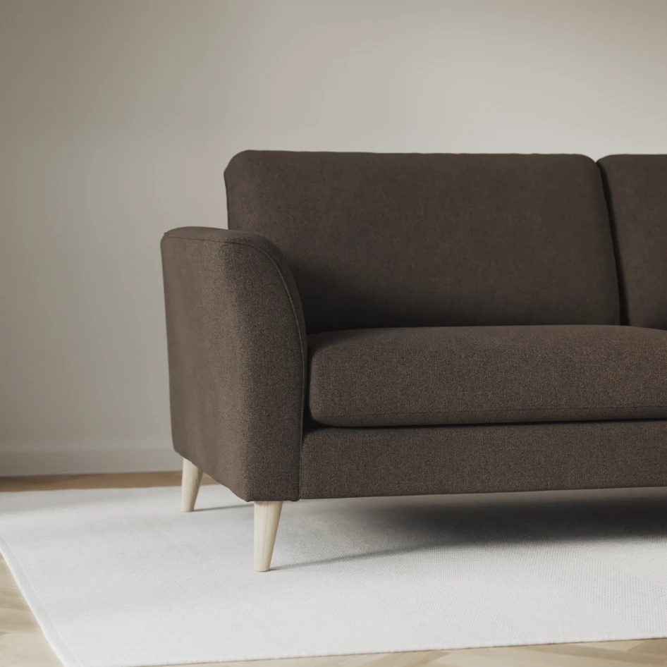 Bridge - 3-sits soffa med schäslong vänster och divan höger - Brun