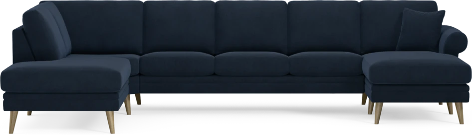 Eden - 3-sits soffa med divan vänster och schäslong höger - Blå