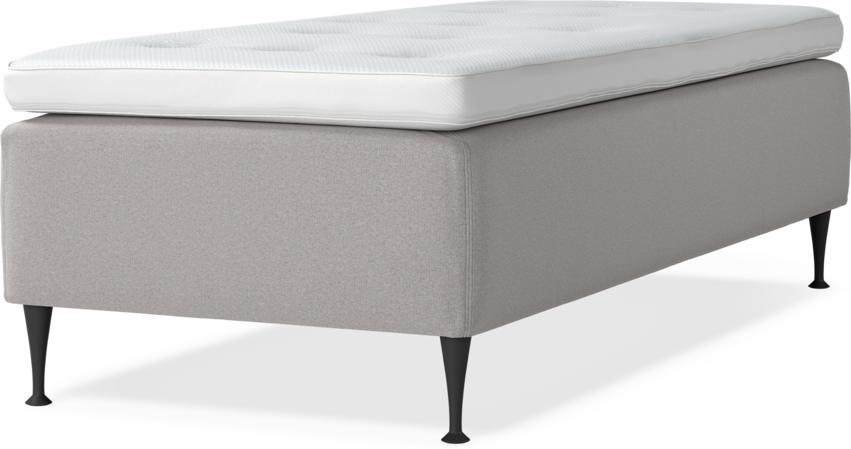 Delux Dream - Ramsäng, enkelsäng med bäddmadrass - Grå