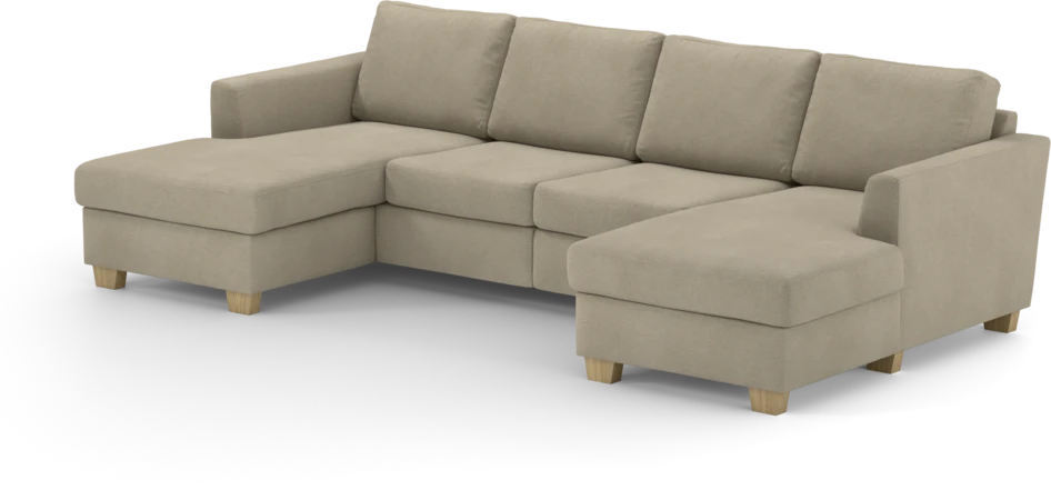 Friday - 2-sits soffa med två schäslonger - Beige