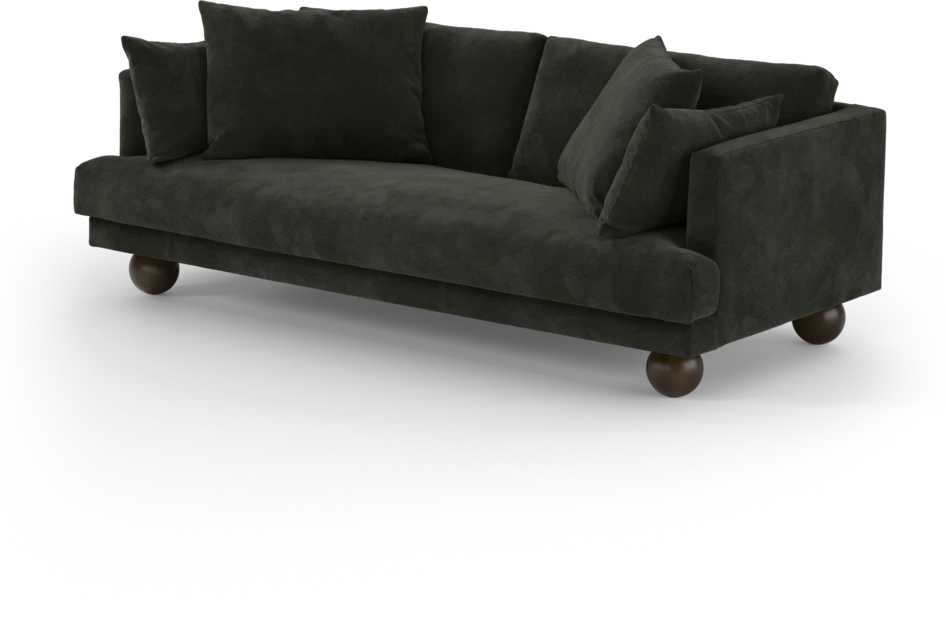 Harper - 3-sits soffa, hel dyna - Svart