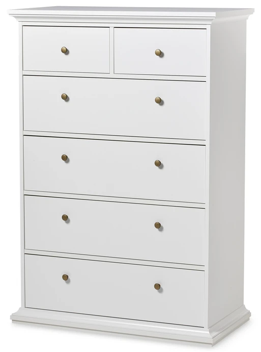 Elverum, Byrå med 6 lådor, 96x49x140 cm