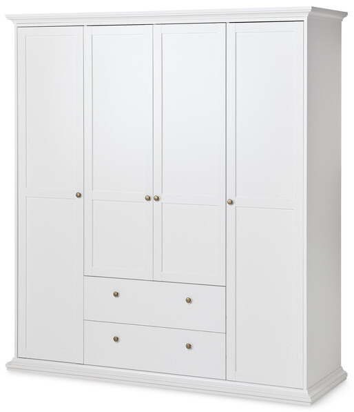 Elverum - Garderob, B 181 cm - Vit
