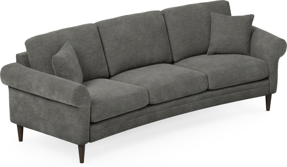 Eden - 3-sits soffa svängd - Grå