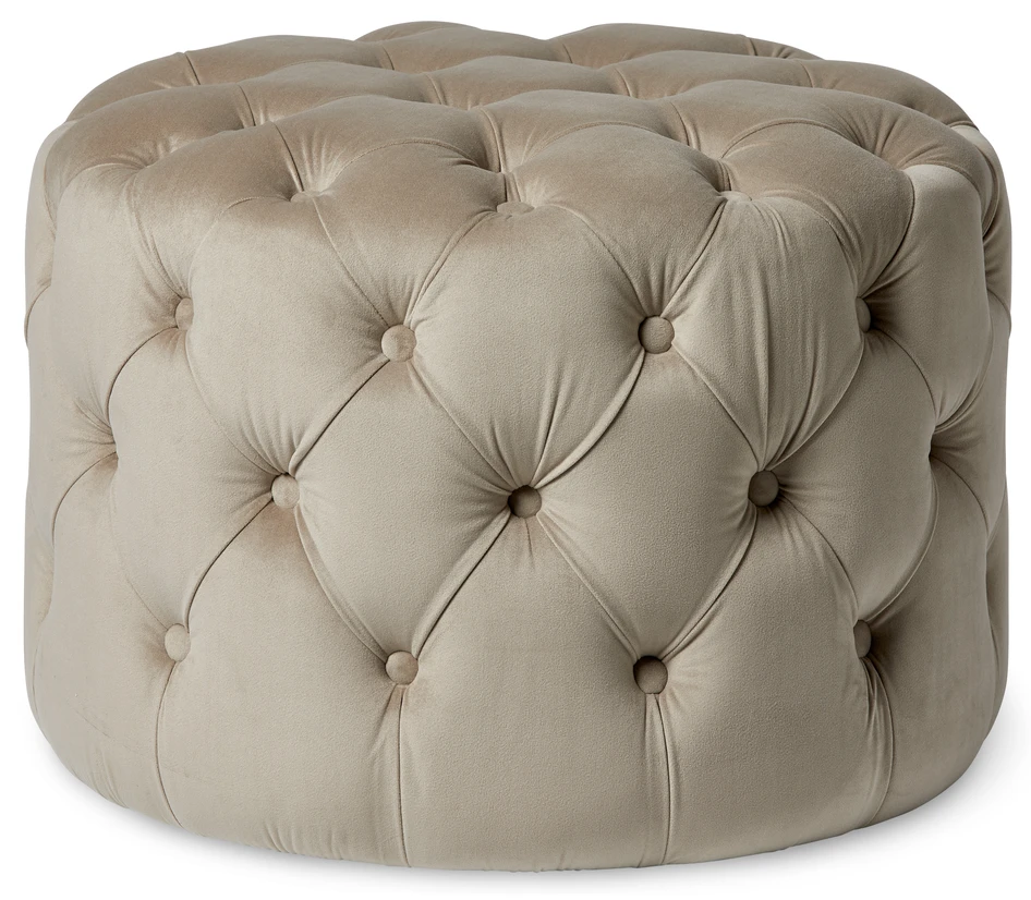 Estelle - Puff, Ø 55 cm - Beige