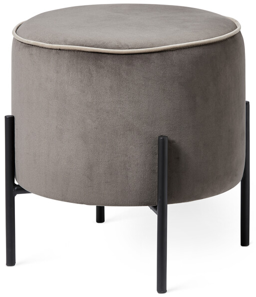 Oliver - Sittpall, Ø 40 cm - Grå