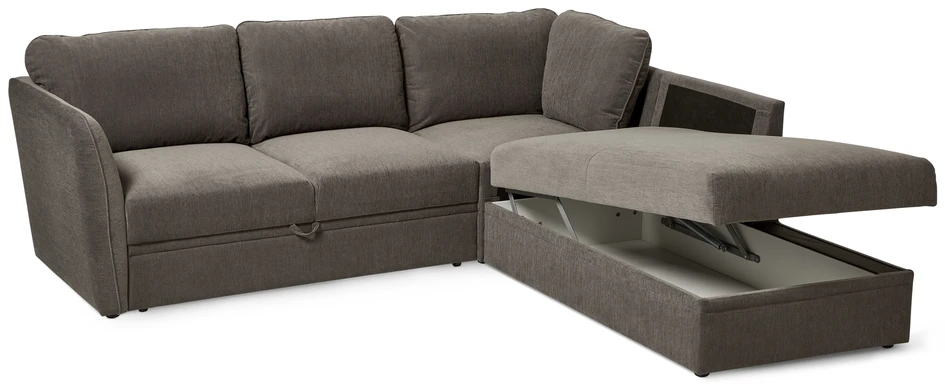 Öland - Bäddsoffa med divan höger - Grå