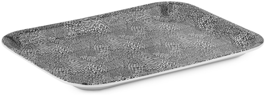 Skog - Bricka, 34x24 cm - Svart