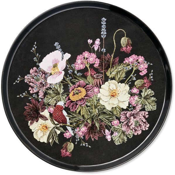Bouquet - Bricka, Ø 35,5 cm - Svart