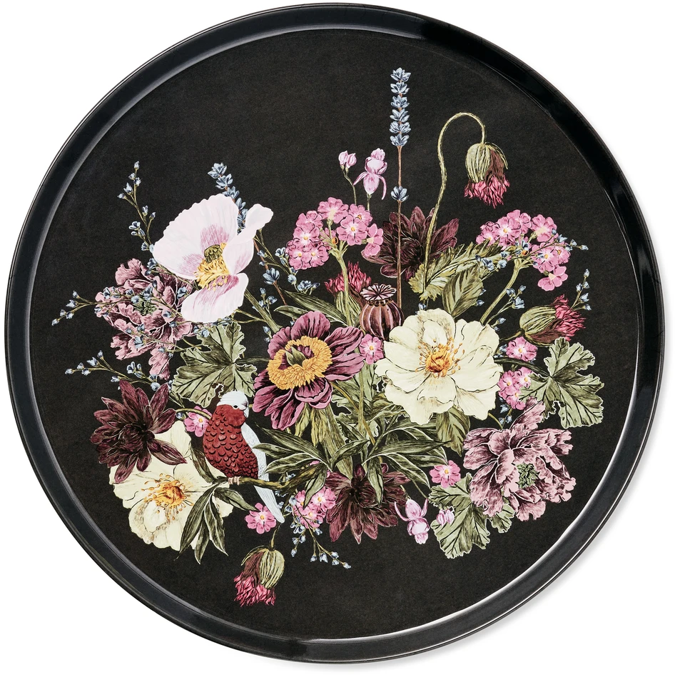 Bouquet - Bricka, Ø 35,5 cm - Svart