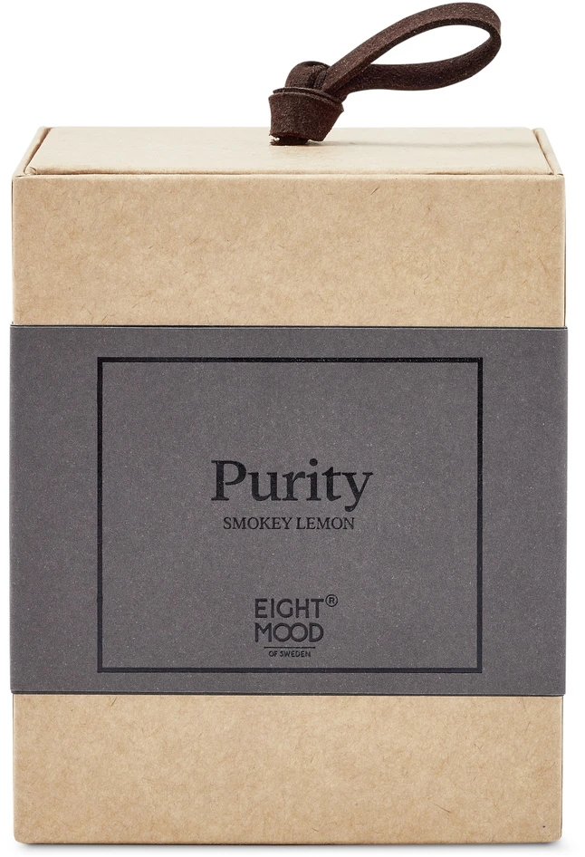 Purity - Doftljus, H 10,5 cm, brinntid 50 h - Grå