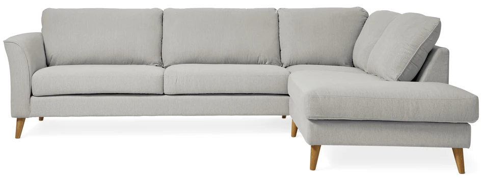 Bridge - 3-sits soffa med divan höger - Grå