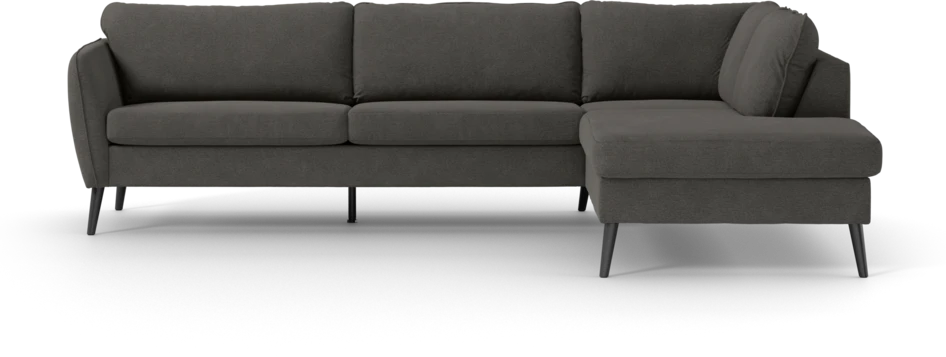 County - 2,5-sits soffa med divan höger - Brun
