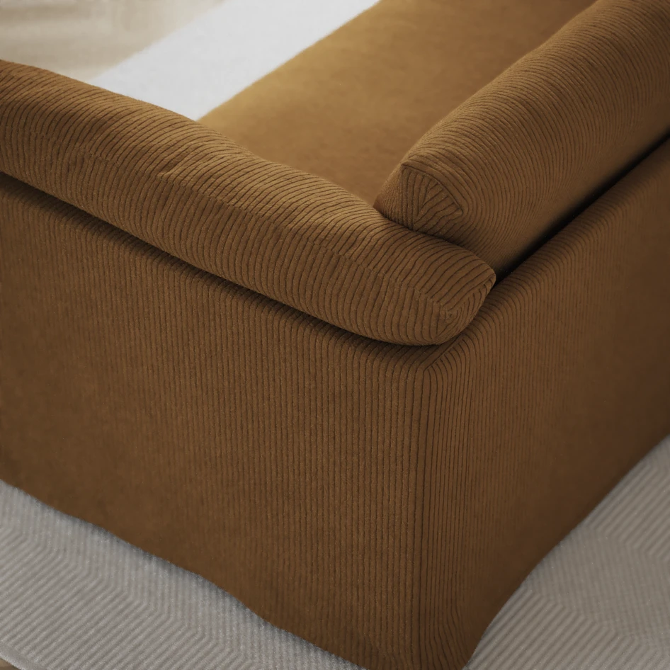Cherrie Klädsel - Klädsel till 3-sits soffa med divan höger - Gul