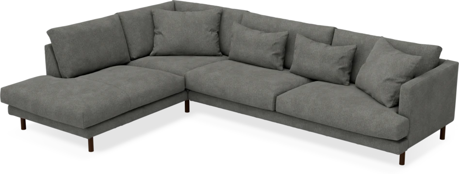 Harper - 3-sits soffa med divan vänster - Grå