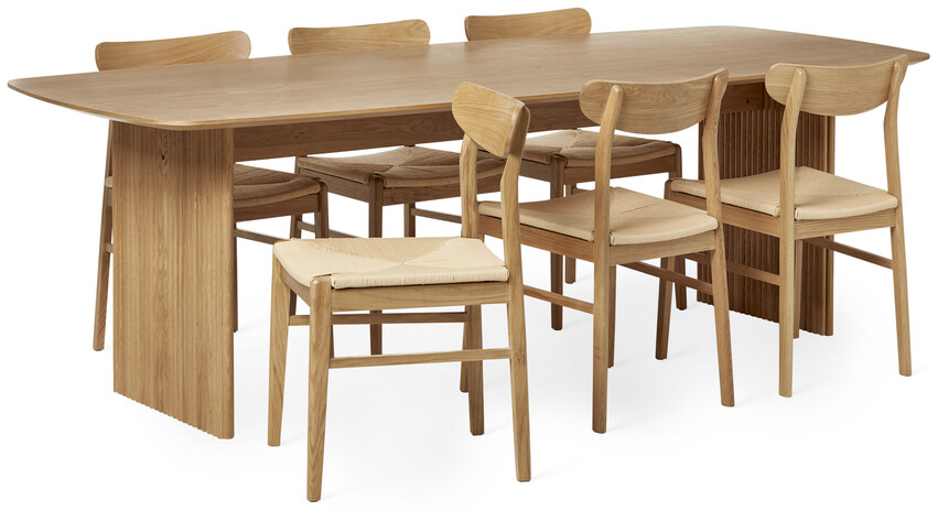 Ines - Matgrupp med 6 stolar Ida - Beige
