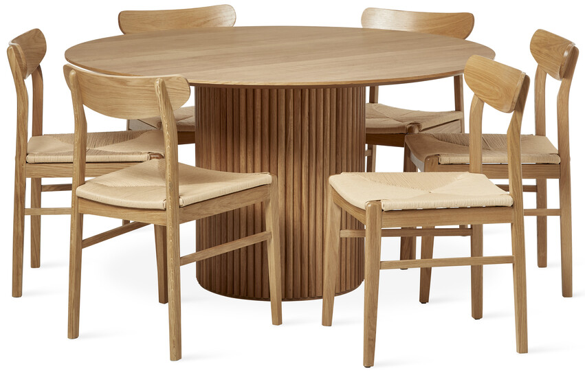 Cord - Matgrupp med 6 stolar Ida - Beige