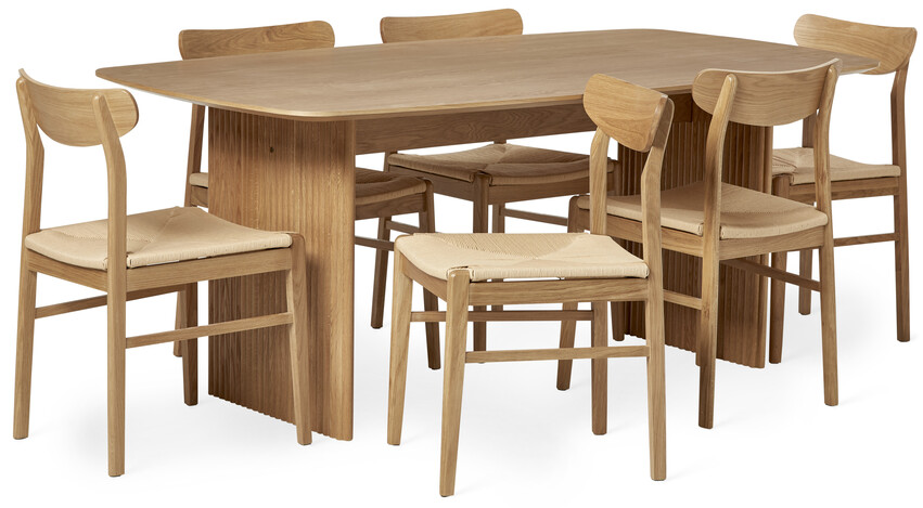 Cord - Matgrupp med 6 stolar Ida - Beige