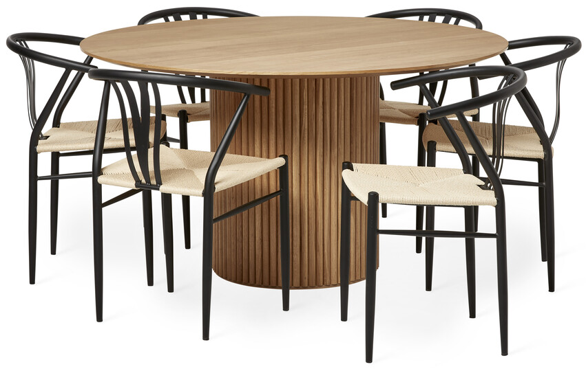 Cord - Matgrupp med 6 stolar Yngve - Beige