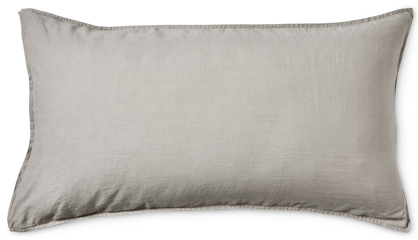 Westport - Örngott till hotellkudde i 100% lin, 50x90 cm - Grå