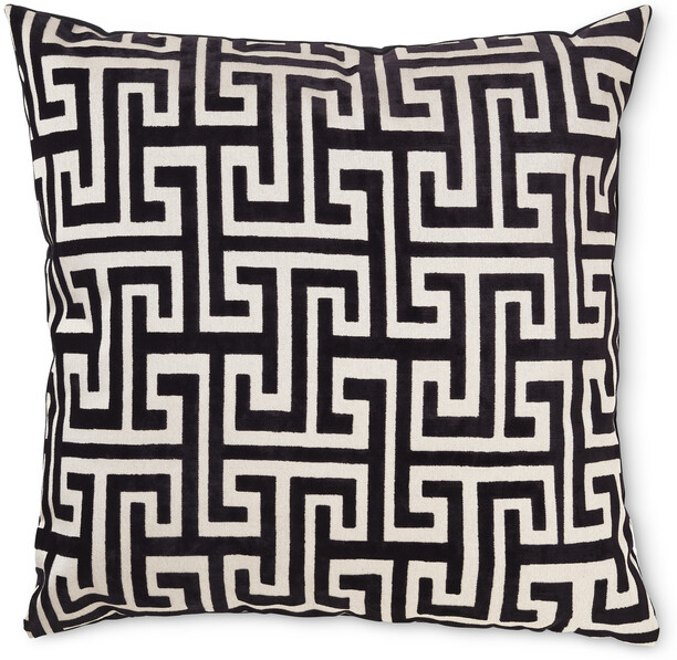 Maze - Sammetskudde, 60x60 cm - Svart