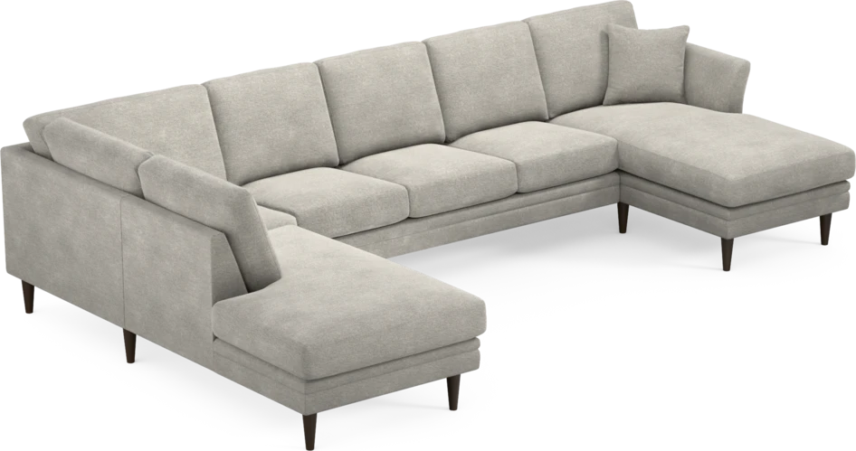 Eden - 3-sits soffa med divan vänster och schäslong höger - Grå