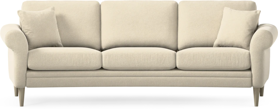 Eden - 3-sits soffa svängd - Beige