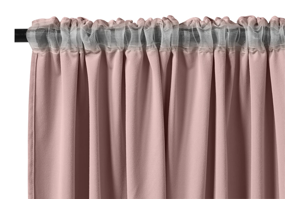 Velvet - Gardin, 140x250 cm, 2-pack - Rosa