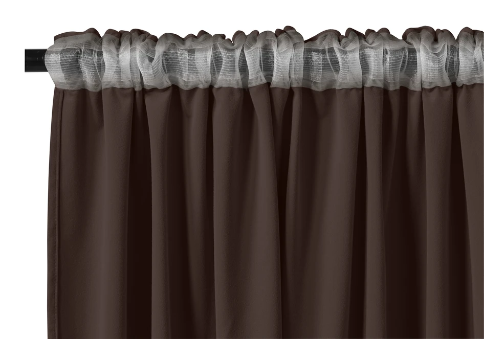 Velvet - Gardin, 140x250 cm, 2-pack - Brun