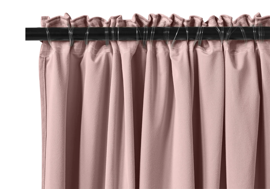 Velvet - Gardin, 140x250 cm, 2-pack - Rosa