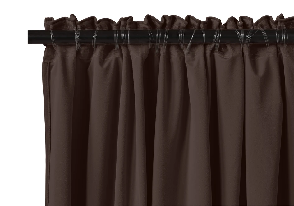 Velvet - Gardin, 140x250 cm, 2-pack - Brun