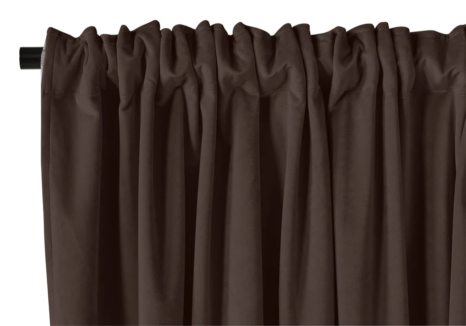 Velvet - Gardin, 140x250 cm, 2-pack - Brun