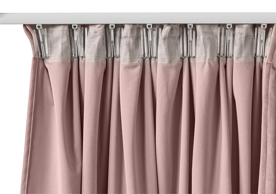Velvet - Gardin, 140x250 cm, 2-pack - Rosa