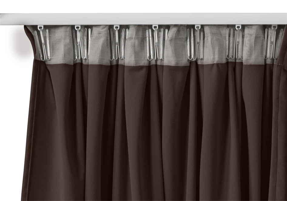 Velvet - Gardin, 140x250 cm, 2-pack - Brun
