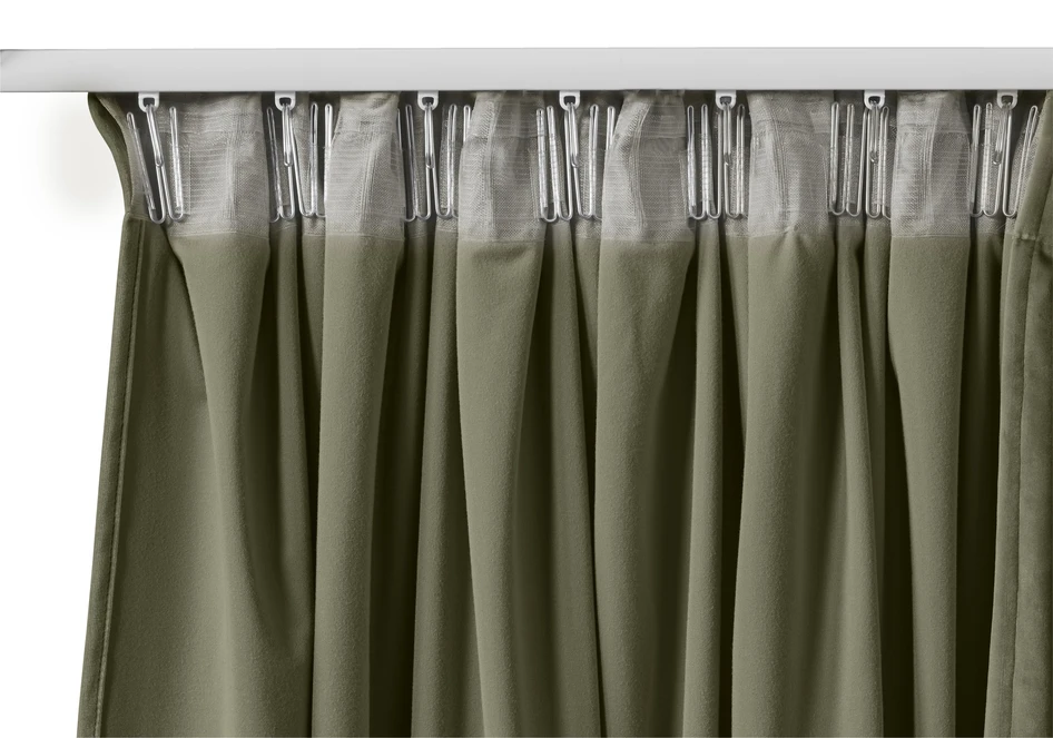 Velvet - Gardin, 140x250 cm, 2-pack - Grön