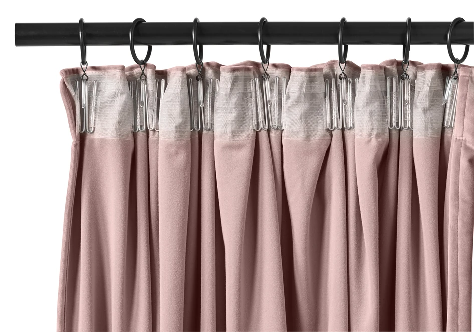 Velvet - Gardin, 140x250 cm, 2-pack - Rosa
